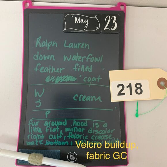 Ralph Lauren Polo Down Puffer Jacket Women S Zip Button Up Fur Trim Hood Winter - Picture 15 of 15